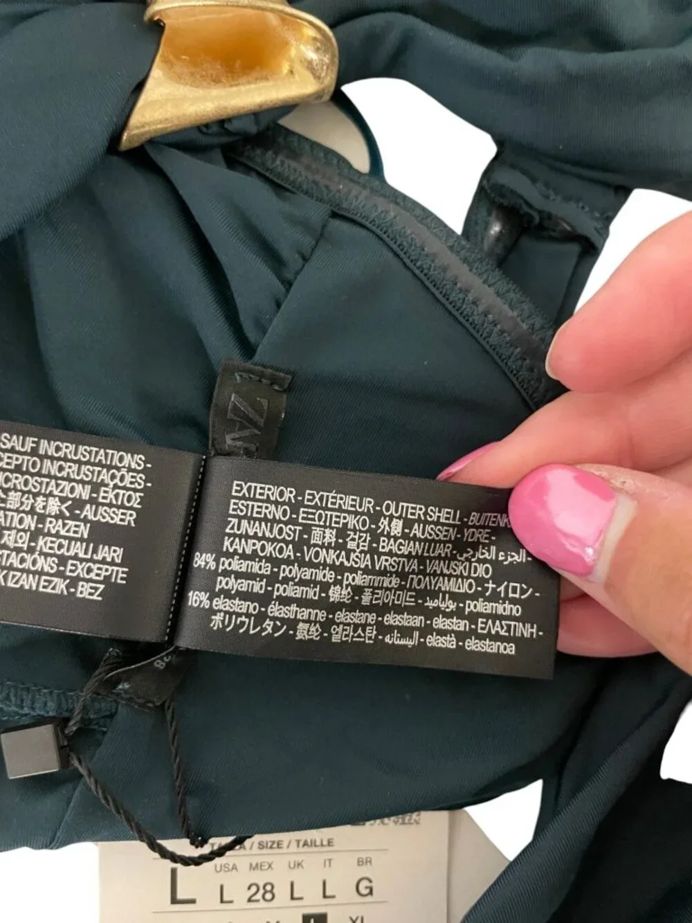 Zara womens strapless